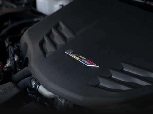 2024 Cadillac CT4-V close up view of engine