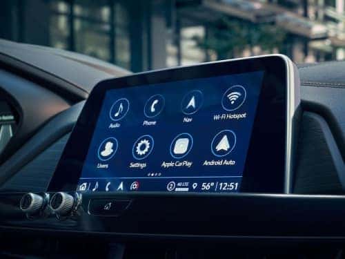 2025 Cadillac CT4 close up view of touchscreen display