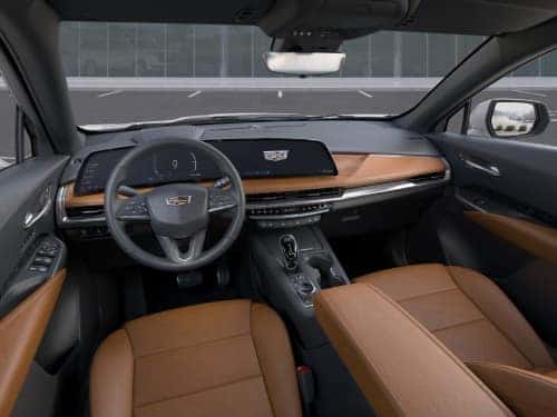 2025 Cadillac XT4 interior view of front seating area
