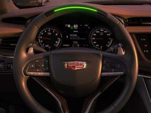 2025 Cadillac XT6 view of super cruise feature shown on driver's dash