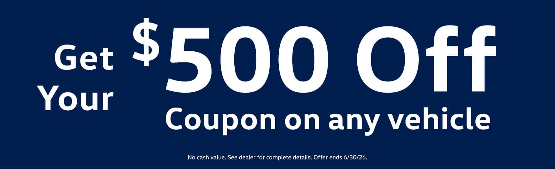 $500 Off Coupon pop up