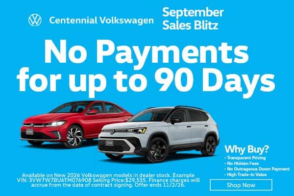 No Payments For Up To 90 Days!