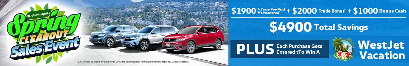Spring Break Sales Event at Vancouver Volkswagen