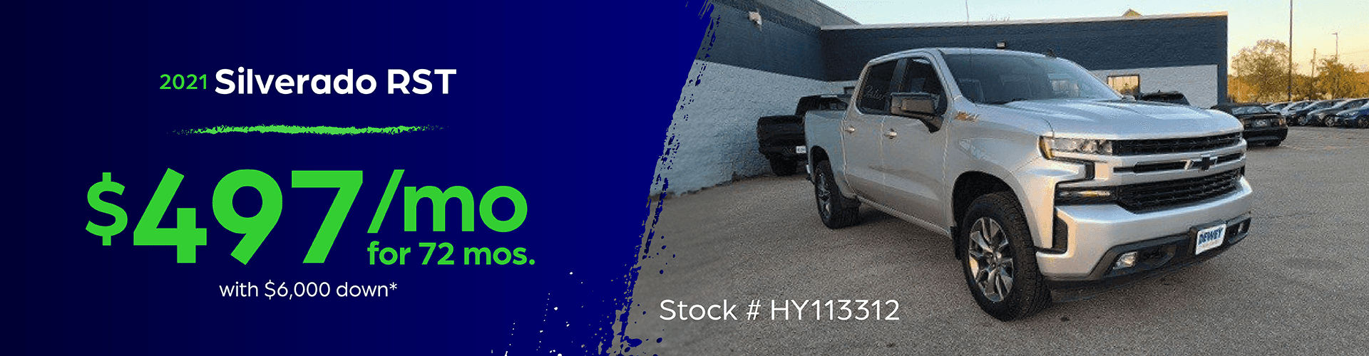 2021 Silverado RST $497 a month