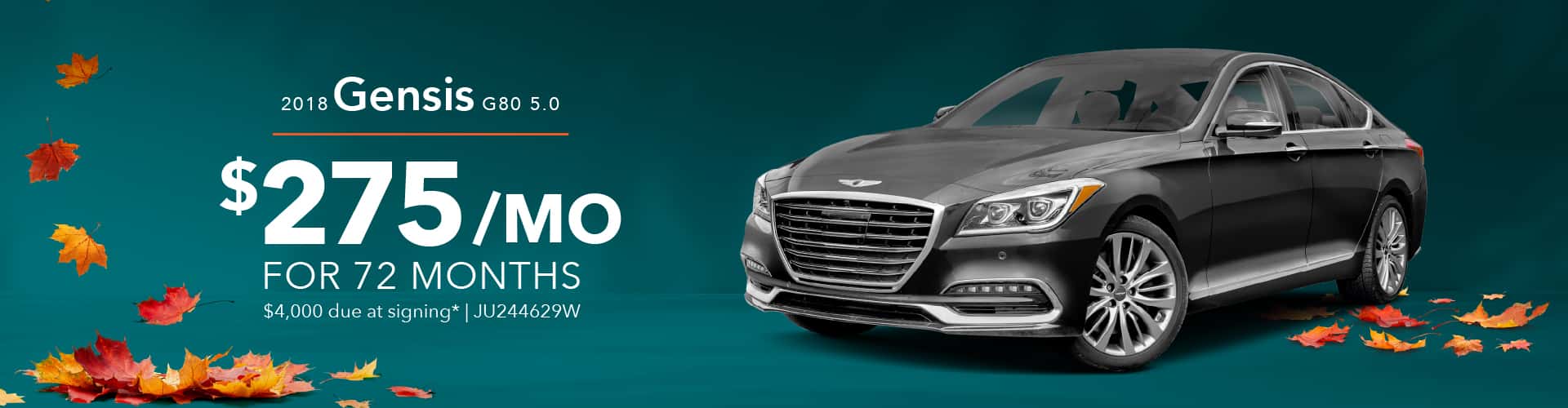 2018 Genesis G80 5.0 $4,000 down $275 a month (ju244629w)