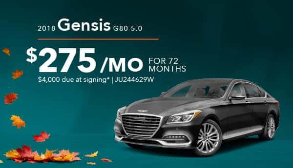2018 Genesis G80 5.0 $4,000 down $275 a month for 72 months