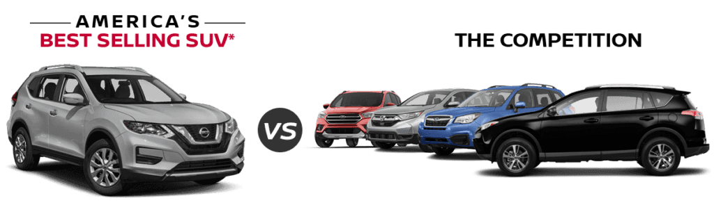 2018 Nissan Rogue vs the competition at Edwards Nissan in Council Bluffs