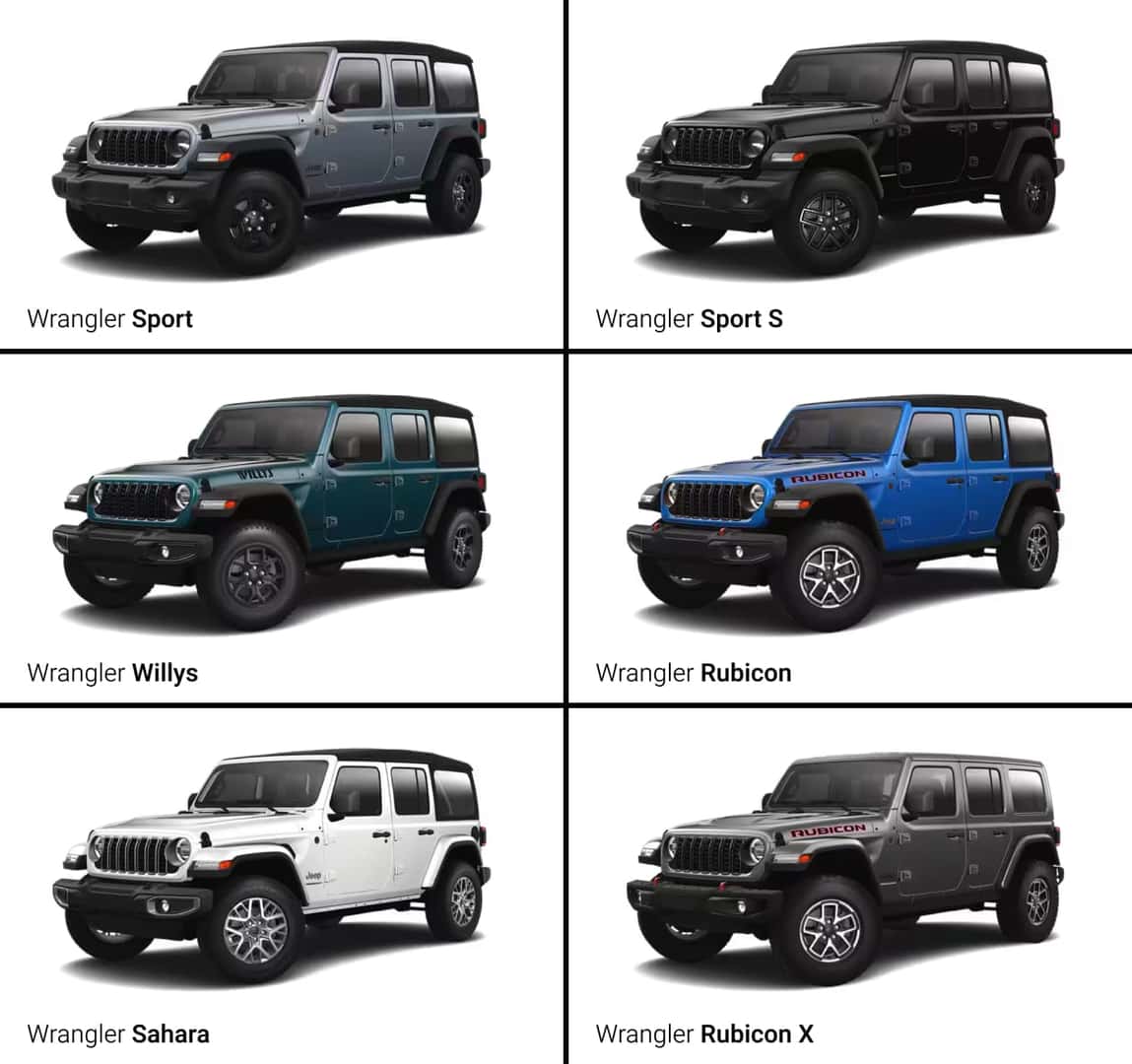 2025 Jeep Wrangler Trims