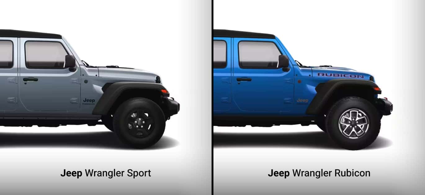 Jeep Wrangler Sport vs. Rubicon Pricing