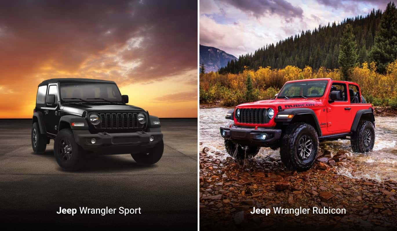 Jeep Wrangler Sport vs. Rubicon Off-Road Capabilities