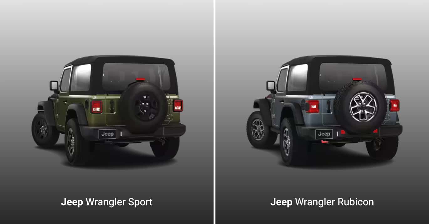 Jeep Wrangler Sport vs. Rubicon Towing Capacities