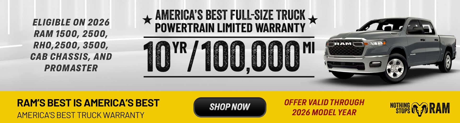 Ram Truck Warranty Banner