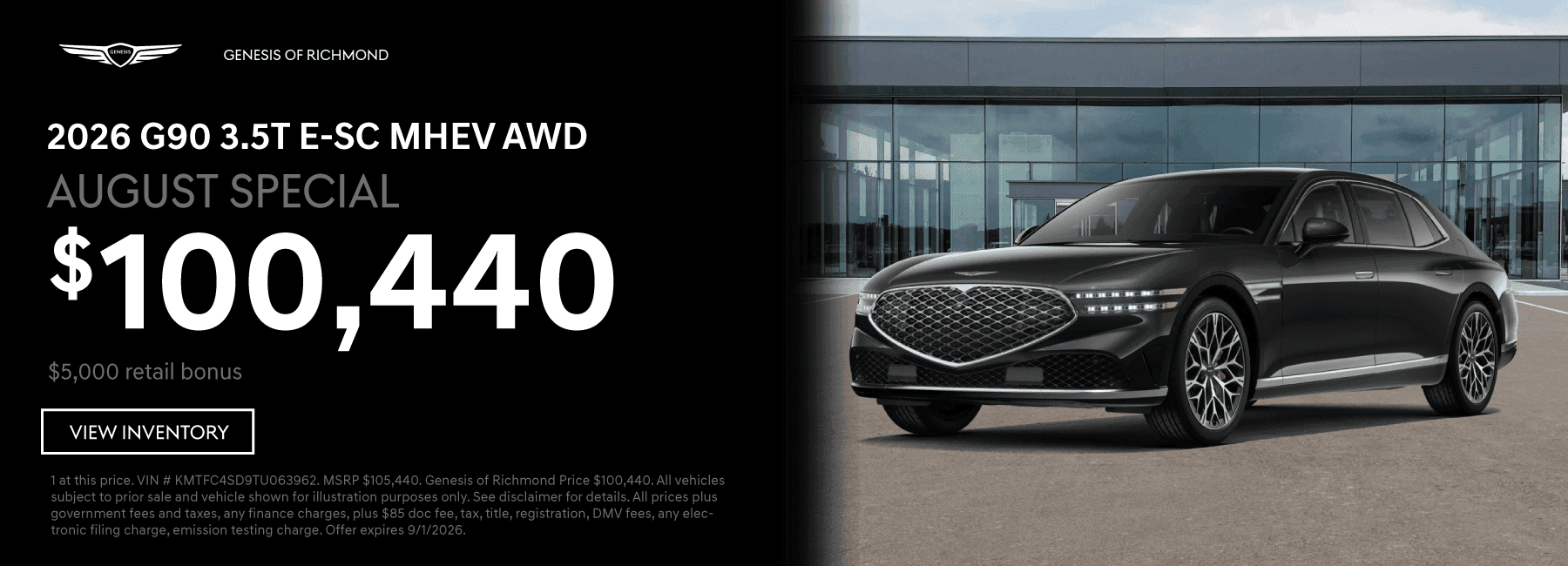 2026 G90 3.5T E-SC MHEV AWD Special