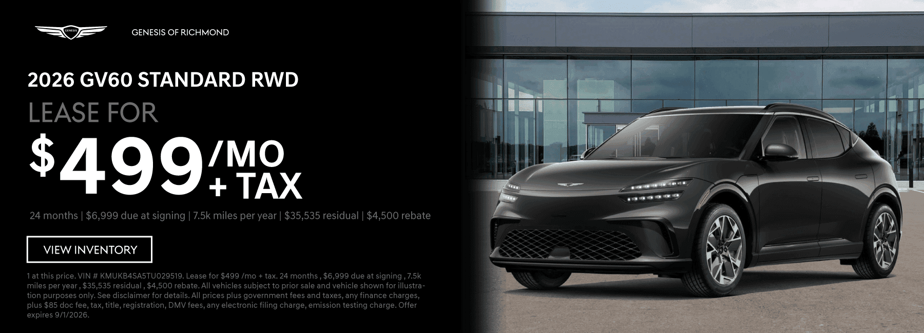 2026 GV60 STANDARD RWD Special