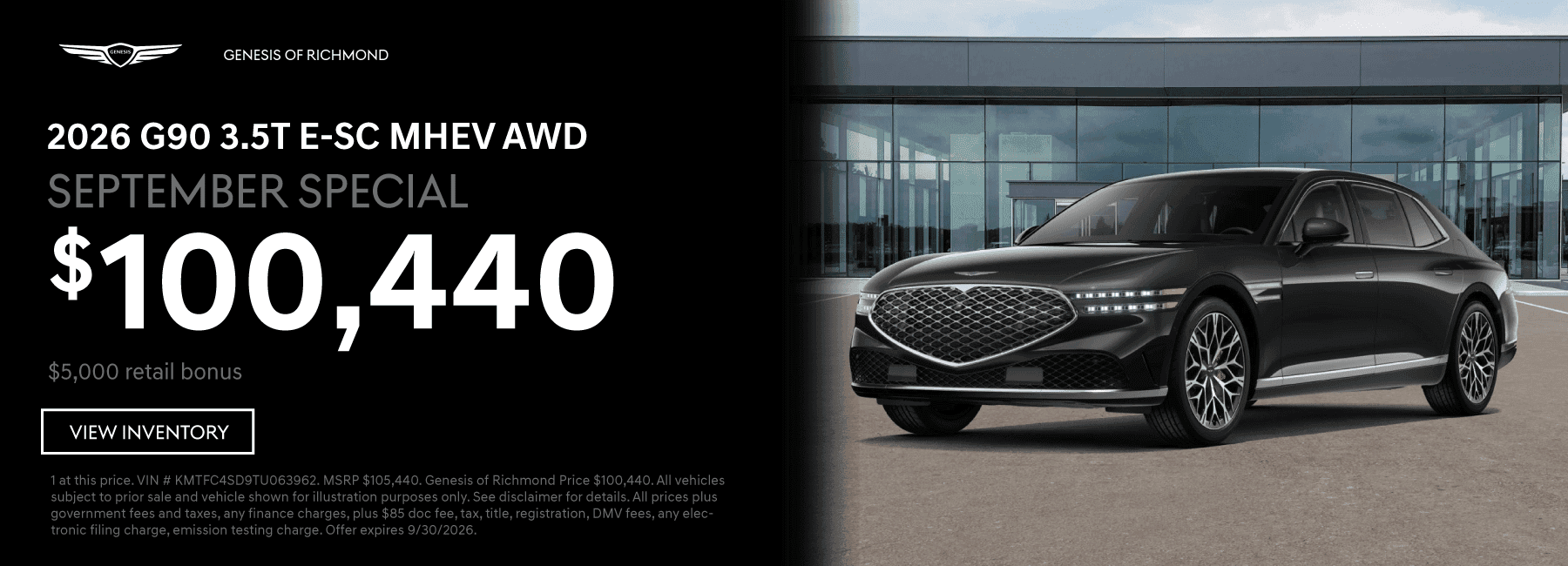 2026 G90 3.5T E-SC MHEV AWD Special
