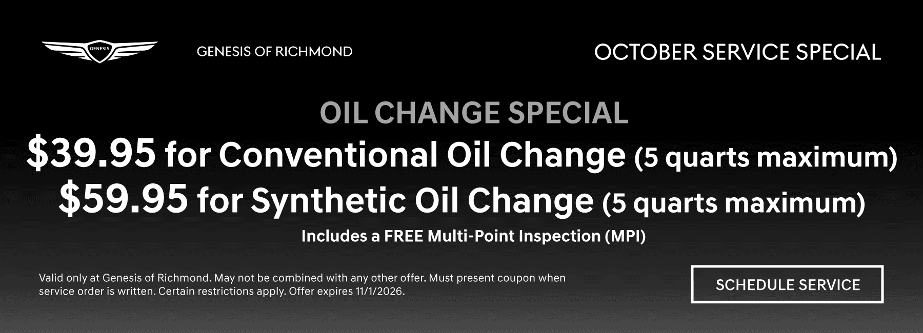 Oil Change Specials