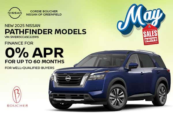 Save on a new 2025 Nissan Pathfinder SL AWD in Greenfield