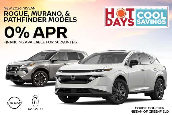 SAVE on New 2026 Nissan Rogue, Murano, & Pathfinder Models!