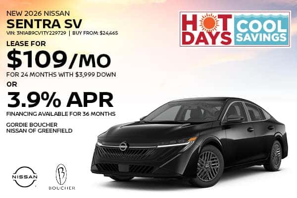 Save on a New 2026 Nissan Sentra SV!