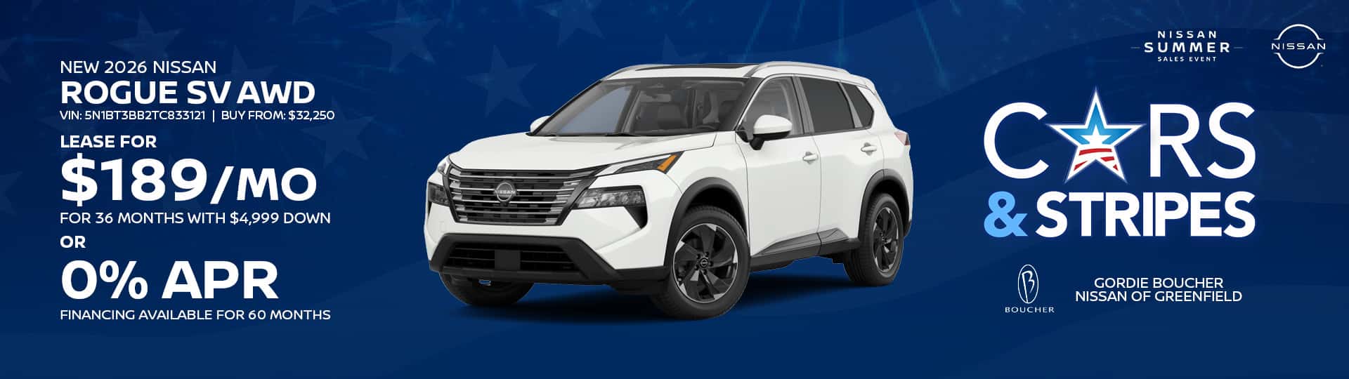 Save on a New 2026 Nissan Rogue SV AWD in Greenfield, WI