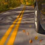 car driving on road