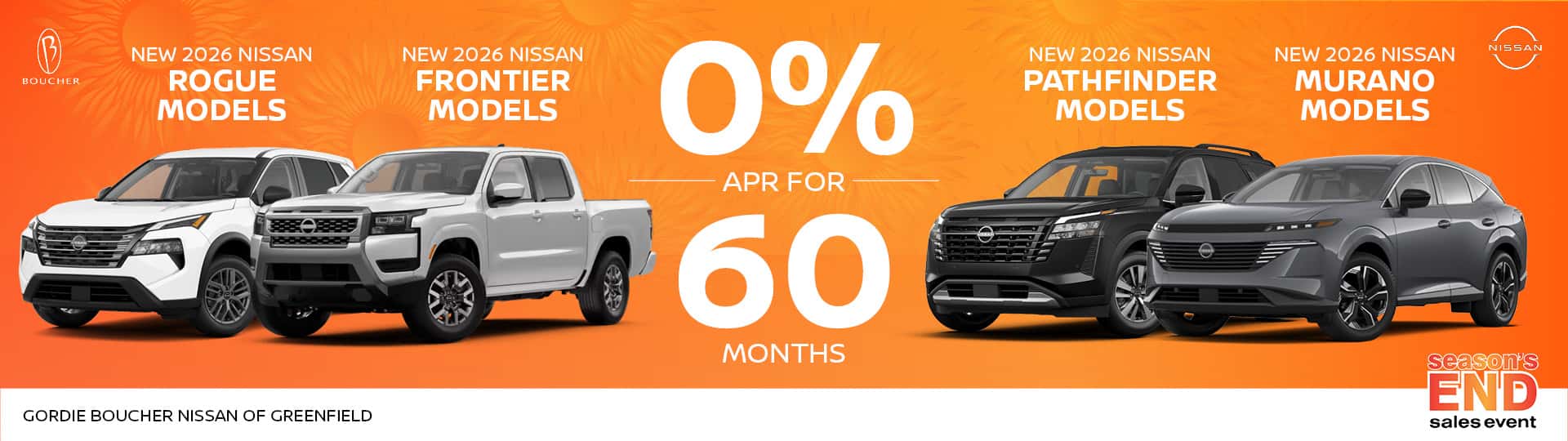 Save on New 2026 Rogue, Frontier, Pathfinder, & Murano Models in Greenfield, WI