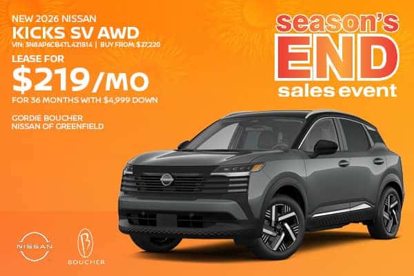 Save on a New 2026 Nissan Kicks SV AWD