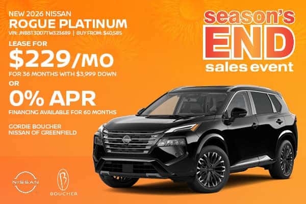 Save on a New 2026 Nissan Rogue Platinum