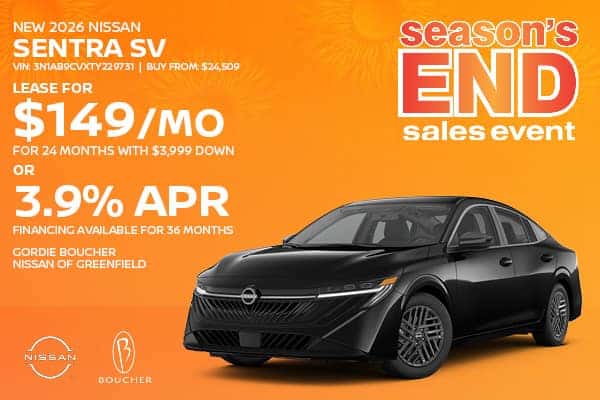 Save on a New 2026 Nissan Sentra SV