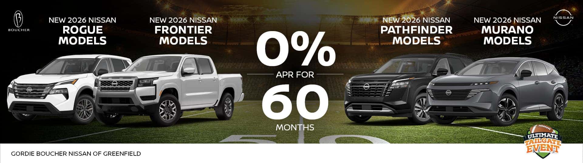 0% APR Financing on Select New 2026 Nissan Models