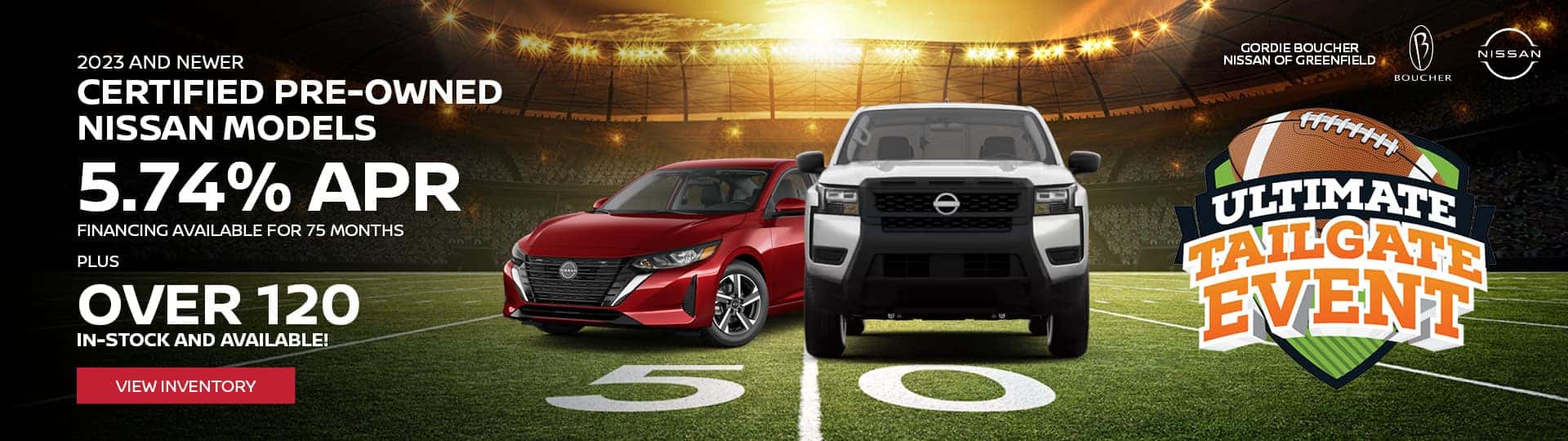 5.74% APR Financing on Select Certified Pre-Owned Nissan Models