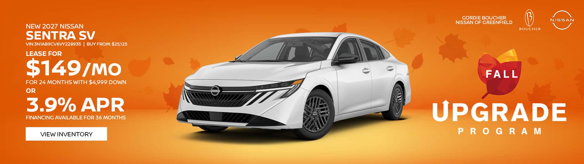 Save on a New 2027 Nissan Sentra SV!