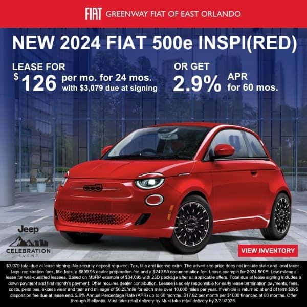 New 2024 FIAT 500e INSPI(RED)