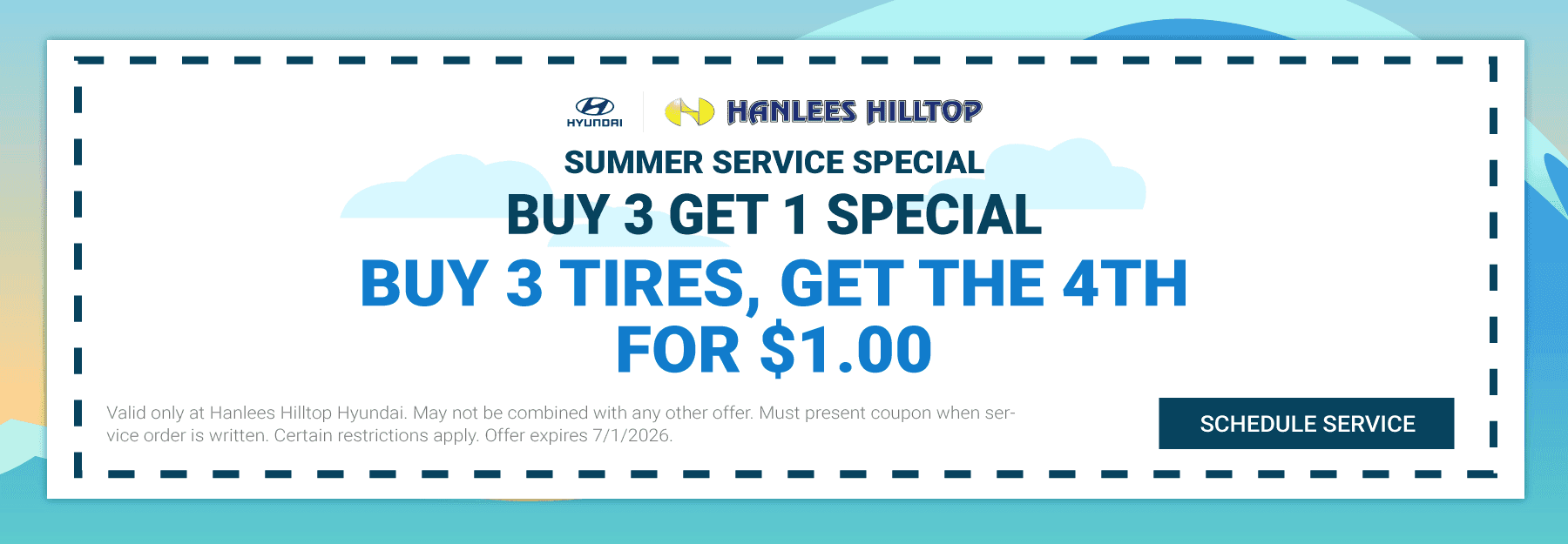 Buy 3 Get 1 Tire Special