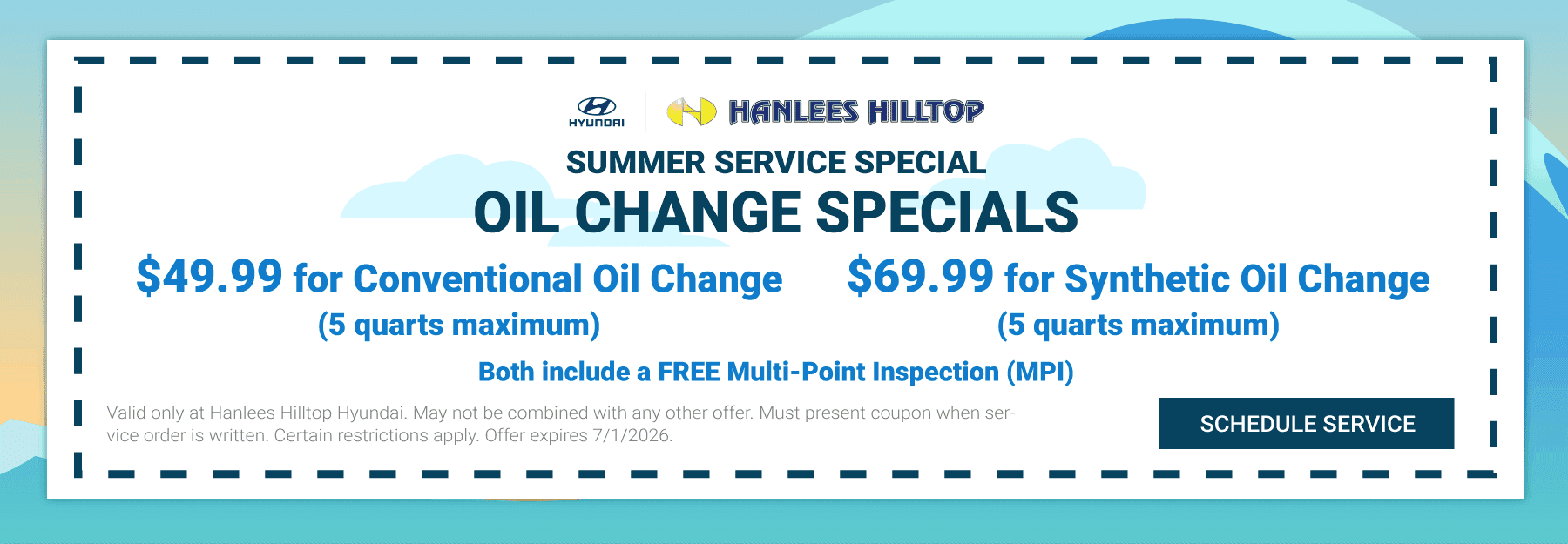 Oil Change Special