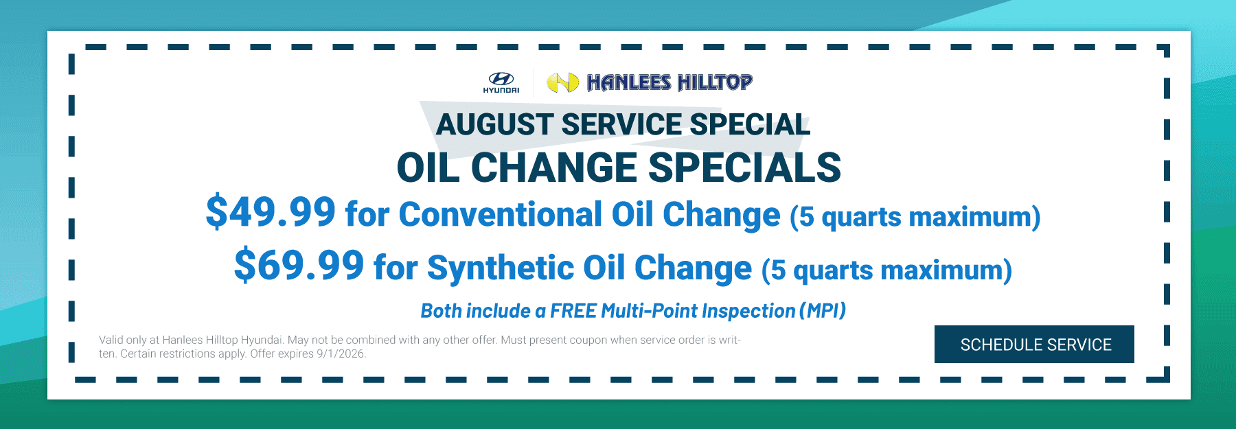 Oil Change Special