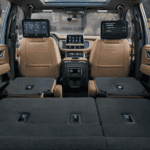 2021 chevy tahoe interior view from trunk with seats folded back