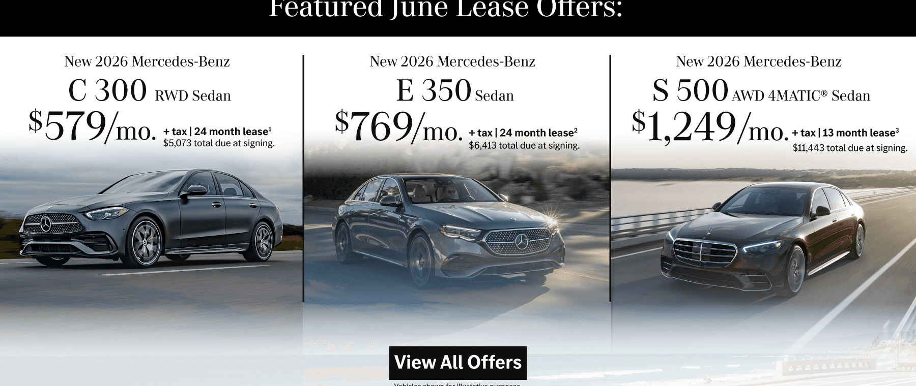 Mercedes Benz sedan lease offers