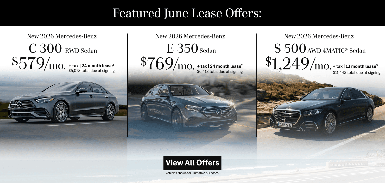 Mercedes-Benz sedans lease offers