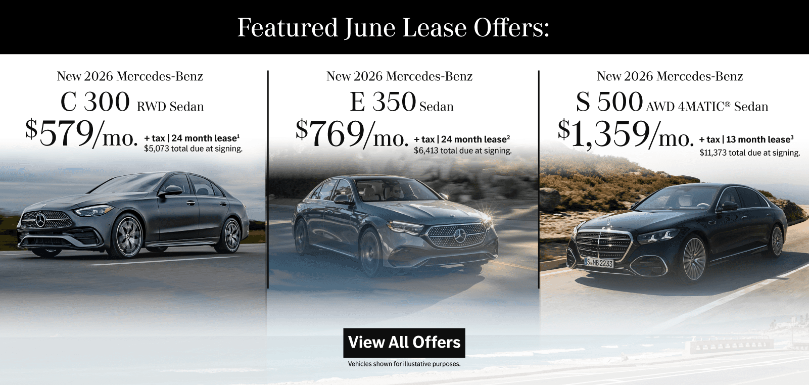 Mercedes Benz sedan lease offers