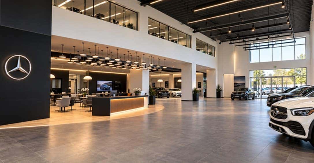 Interior of the new Mercedes-Benz Carlsbad showroom