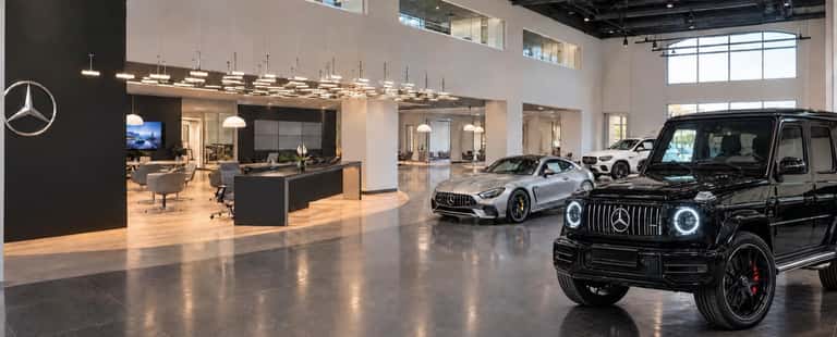 Rendering of the remodeled Mercedes-Benz of Carlsbad showroom