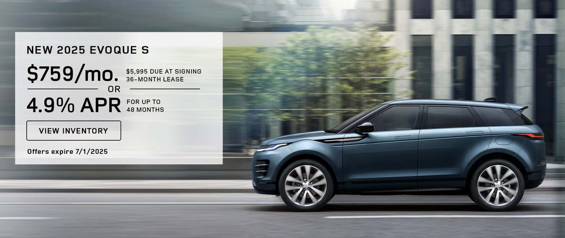 Blue Evoque lease offer