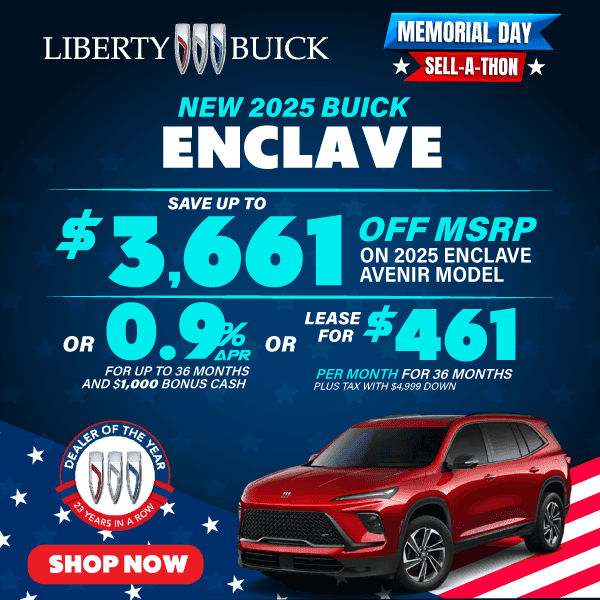 Save up to $3,661 on a 2025 Enclave Avenir!