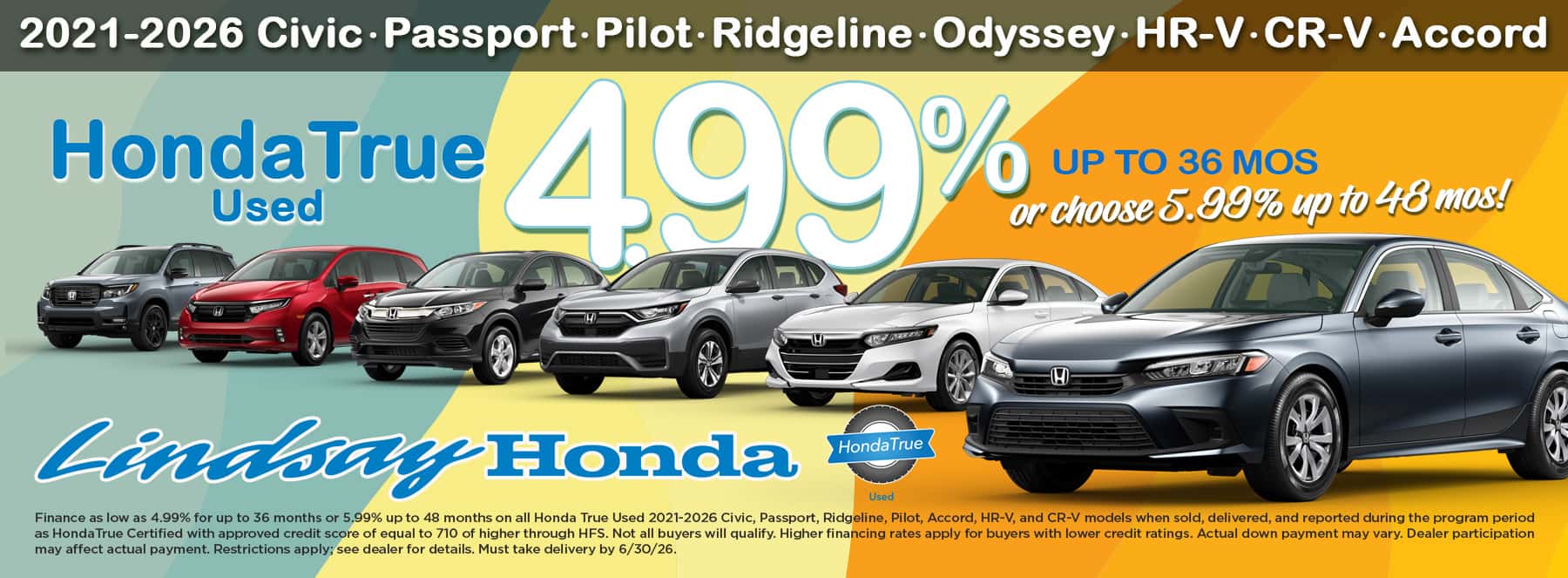 Honda True 4.99% MAY26