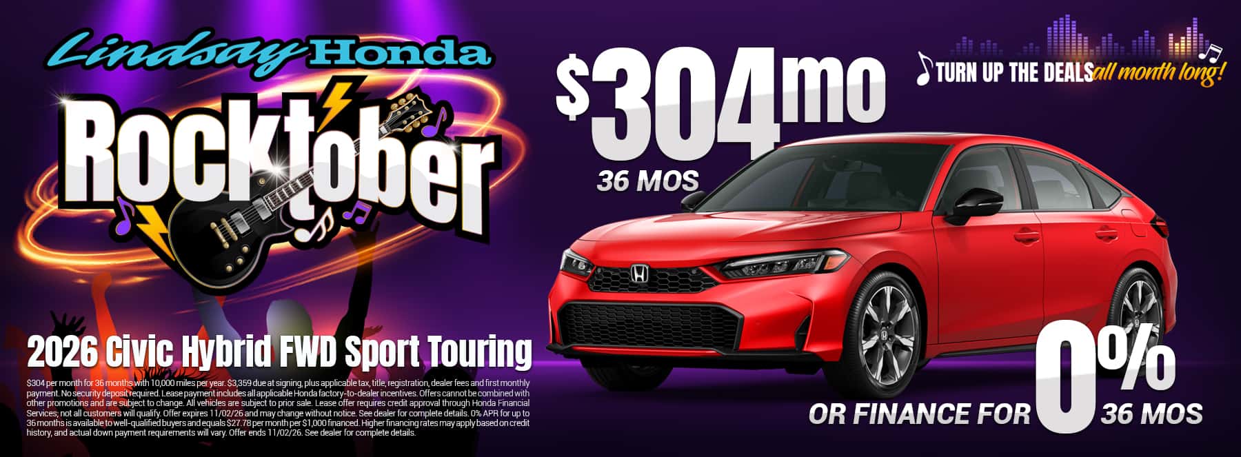 Civic $304mo