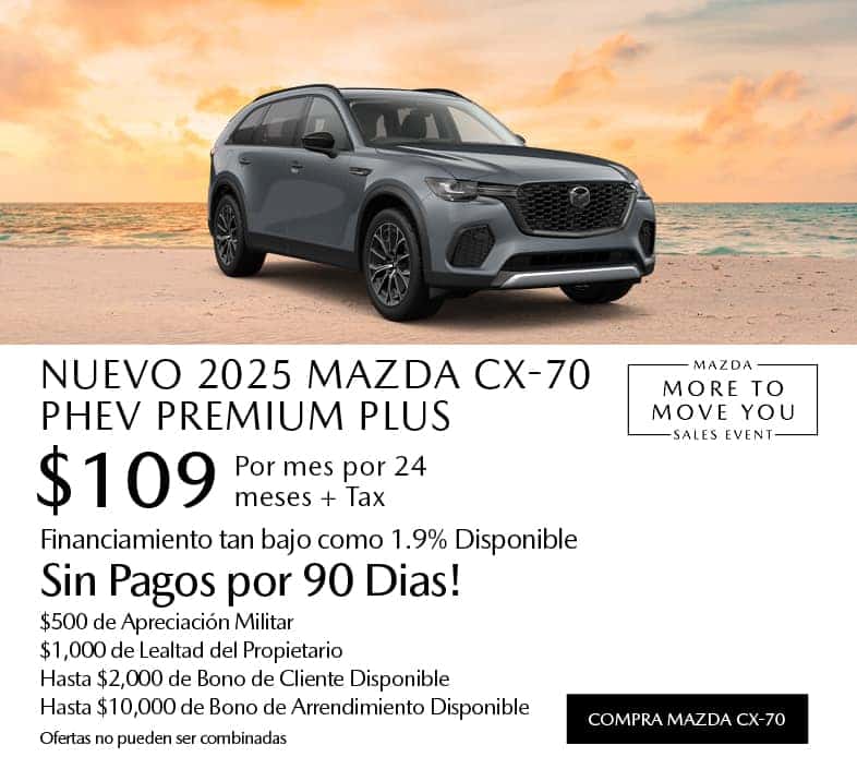 Nuevo 2025 Mazda CX-70 PHEV Premium Plus