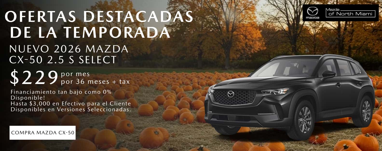 NEW 2026 MAZDA CX-50 SELECT SPANISH DESKTOP