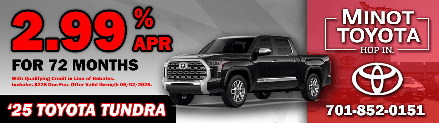 New Toyota Vehicles For Sale | Minot Automotive Company