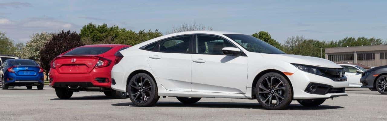 Photo of a Honda Civic, showcasing its sleek design and advanced safety features.